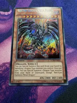 Yu-Gi-Oh Red-Eyes Darkness Metal Dragon LCJW-EN050 Name Shift Misprint Error LP - Image 1