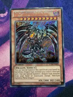Yu-Gi-Oh Red-Eyes Darkness Metal Dragon LCJW-EN050 Name Shift Misprint Error LP - Image 2