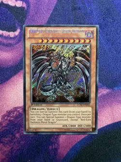 Yu-Gi-Oh Red-Eyes Darkness Metal Dragon LCJW-EN050 Name Shift Misprint Error LP - Image 3