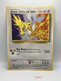 Pokemon - Articuno, Moltres, and Zapdos Jumbo Promo Card - MP - Image 1