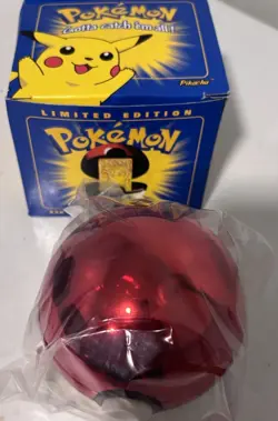 Pokemon Pikachu 23k Gold Plated Trading Card & Pokeball Burger King Sealed NIP - Image 1