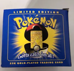 Pokemon Pikachu 23k Gold Plated Trading Card & Pokeball Burger King Sealed NIP - Image 4
