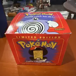 23k Gold Pokemon Poliwhirl 1999 Burger King card and poke ball - Image 1