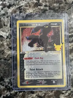 Umbreon Gold Star 17/17 Celebrations Pokemon TCG Holo Card Classic Collection - Image 1
