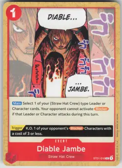 One Piece TCG Diable Jambe C Revision Pack Cards ST01-016 - Image 1