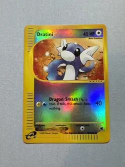 Dratini 107/165 Reverse Holo Expedition Pokemon Card 2002 WoTC E-Reader NM - Image 1