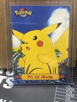 Pokemon Card TV2 #25 Pikachu Topps Nintendo 1999 Pokemon Red Logo - Image 1