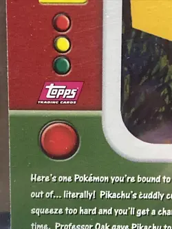 Pokemon Card TV2 #25 Pikachu Topps Nintendo 1999 Pokemon Red Logo - Image 3