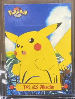 Pokemon Card TV2 #25 Pikachu Topps Nintendo 1999 Pokemon Red Logo - Image 4