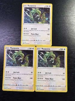 3x Rayquaza SWSH029 SWSH: Sword & Shield Promo Cards Holo Near Mint - Image 1