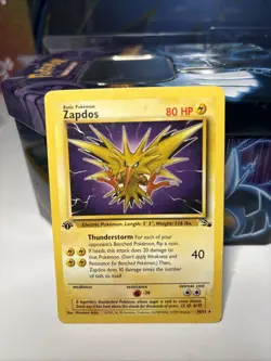 Pokemon Zapdos 1st Edition Non-Holo Rare Card 30/62 Fossil Set 1999 Vintage - Image 1