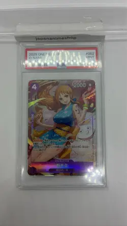 PSA 9 O-nami ST18-002 2025 8 Packs Battle Winner One Piece Card Nami Japanese - Image 3