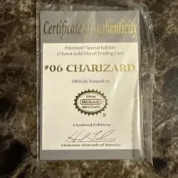 Charizard Pokemon 23K Gold Plated Trading Card Burger King 1999 - Image 3