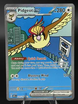 Pidgeot ex - SIR - Obsidian Flames 225/197 NM Pokemon Card TCG - Image 1