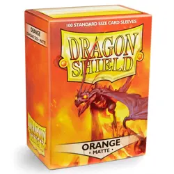 Dragon Shield Matte Orange 100 Protective Sleeves - Image 1