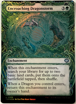 MTG Encroaching Dragonstorm (Showcase Foil) Tarkir: Dragonstorm 305 NM - Image 1