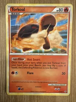 Torkoal 25/95 2010 Unleashed Set Pokemon Card Non Holo Rare - NM - Image 1
