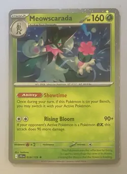 Pokemon TCG 2025 Journey Together 018/159 Meowscarada Cosmos Holo Exclusive NM-M - Image 1
