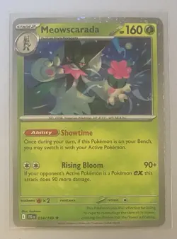 Pokemon TCG 2025 Journey Together 018/159 Meowscarada Cosmos Holo Exclusive NM-M - Image 3