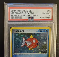 Magikarp EX Team Rocket Returns Magikarp Reverse Foil 65/109 PSA 8 NM Pokemon - Image 2