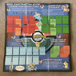 Pokemon WOTC 1999 Double Sided Playmat Deck Construction Guide - Image 1