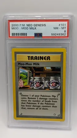 2000 Pokemon Neo Genesis Moo - Moo Milk 101/111 PSA 8 NM -MT! - Image 1