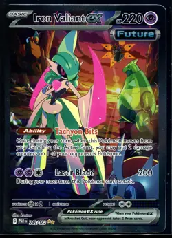 IRON VALIANT EX 249/182 SPECIAL ILLUSTRATION RARE PARADOX RIFT Pokemon NEAR MINT - Image 1