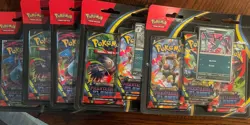 Lot Of 5 Pokemon Phantasmal Flames 3-Pack Booster Blister Factory Sealed - Image 1