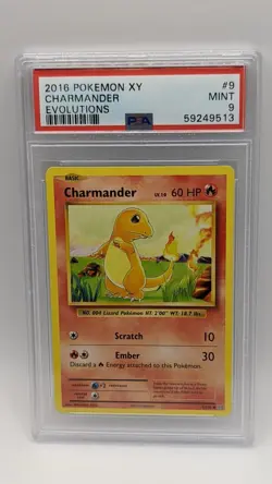 2016 Pokemon XY Evolutions Charmander 9/108 PSA 9 MINT! - Image 1