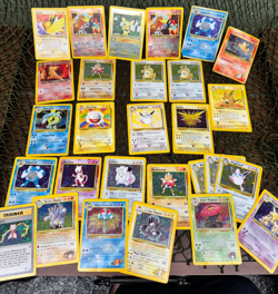 *LOT x 27 VINTAGE MILD DAMAGED * Pokemon TCG ~ Unlimited, Gym Heroes, NEO, PROMO - Image 1