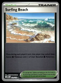 SURFING BEACH - 129/132 Uncommon Mega Evolution Pokemon Reverse Holo NM - Image 1