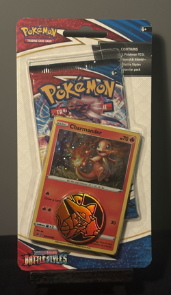 Pokemon Blister Booster Pack CHARMANDER HOLO Promo & COIN Battle Styles SEALED - Image 1