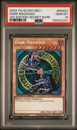 2023 YU-GI-OH! SBC1-SPEED DUEL STREETS OF BATTLE CITY DARK MAGICIAN PSA 10 - Image 1