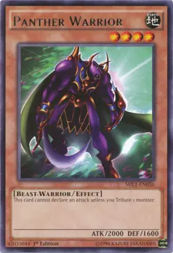 1x (NM) Panther Warrior - MIL1-EN036 - Rare - 1st Edition YuGiOh - Image 1