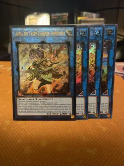 Aussa the Earth Charmer Immovable RA04-EN078 4X Ultimate Rare UR Secret Rare - Image 1