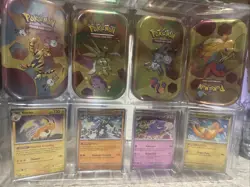 Pokemon Cards 4 Tins 4 Separate Cards All Sealed - Image 2