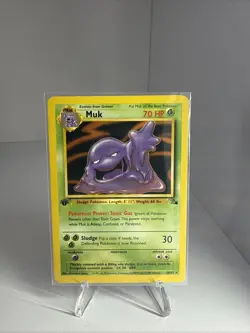 Pokemon TCG Muk Card 28/62 Rare 1st Edition Fossil Non Holo NM - Image 1