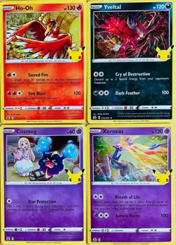 2021 POKEMON CELEBRATIONS 25TH ANNIVERSARY HOLO RARE - 4 CARD LOT - Image 1