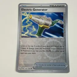 Electric Generator 170/198 Reverse Holo Scarlet & Violet Pokemon Card - Image 1