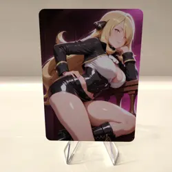 Custom Waifu Card- CYNTHIA4*- 2.5x3.5 | 1/1 Anime Fan Art - Image 1