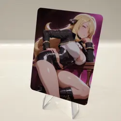 Custom Waifu Card- CYNTHIA4*- 2.5x3.5 | 1/1 Anime Fan Art - Image 3