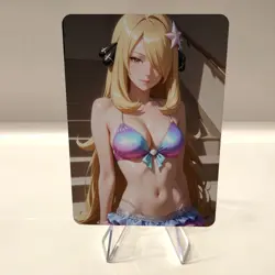 Custom Waifu Card- CYNTHIA6*- 2.5x3.5 | 1/1 Anime Fan Art - Image 1