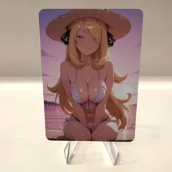 Custom Waifu Card- CYNTHIA7*- 2.5x3.5 | 1/1 Anime Fan Art - Image 1