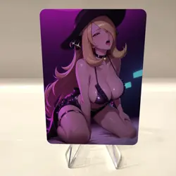 Custom Waifu Card- CYNTHIA11*- 2.5x3.5 | 1/1 Anime Fan Art - Image 1