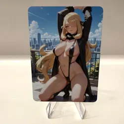 Custom Waifu Card- CYNTHIA15*- 2.5x3.5 | 1/1 Anime Fan Art - Image 1