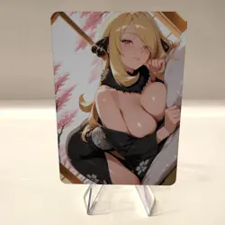 Custom Waifu Card- CYNTHIA18*- 2.5x3.5 | 1/1 Anime Fan Art - Image 1