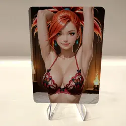 Custom Waifu Card- FLAN6*- 2.5x3.5 | 1/1 Anime Fan Art - Image 1