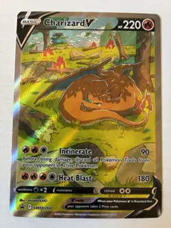Pokemon 2022 Sword & Shield Black Star Promo Card SWSH260 Charizard v Alt Art. - Image 1