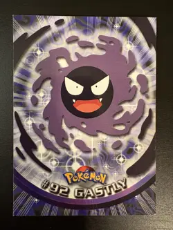 Gastly 92 Blue Logo Topps Non Holo TV Animation Pokemon Card LP/MP - Image 1