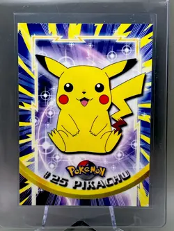 Topps Series 1 1999 TV Animation Ed PIKACHU #25 Pokemon Character Card - Image 1